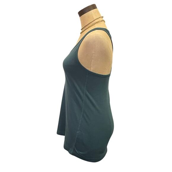 NIKE Drifit Dark Teal Athleisure Workout Racer Back Tee Tank Top Women's size S - Picture 2 of 6
